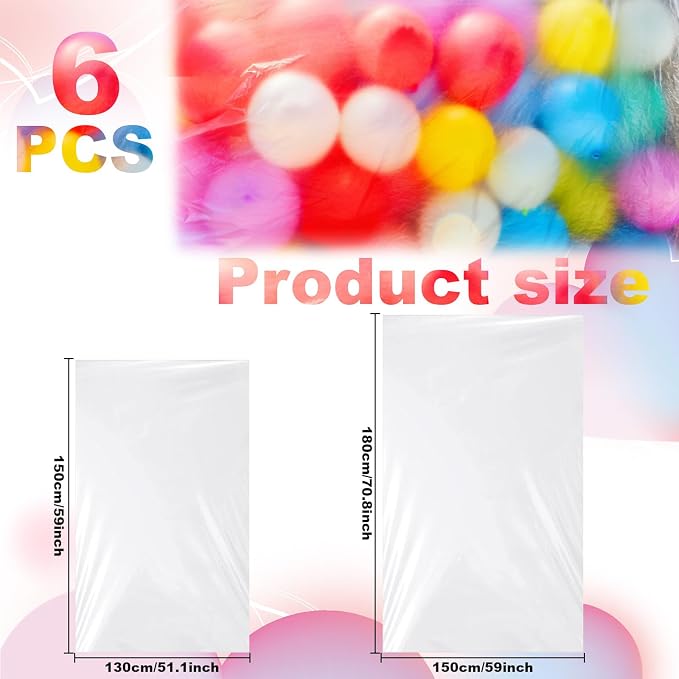 Large Balloon Bags, Plastic Balloon Transport Bags, Transparent Giant Storage - Image 2