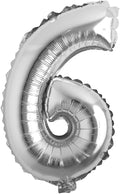 16" inch Single Silver Alphabet Letter number Balloons Aluminum Hanging Foil by REIANS