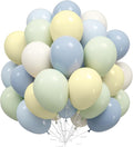 Blue and Green Balloons, Baby Shower Balloons 50Pcs 12 Inch Pastel Light Green by Sowide