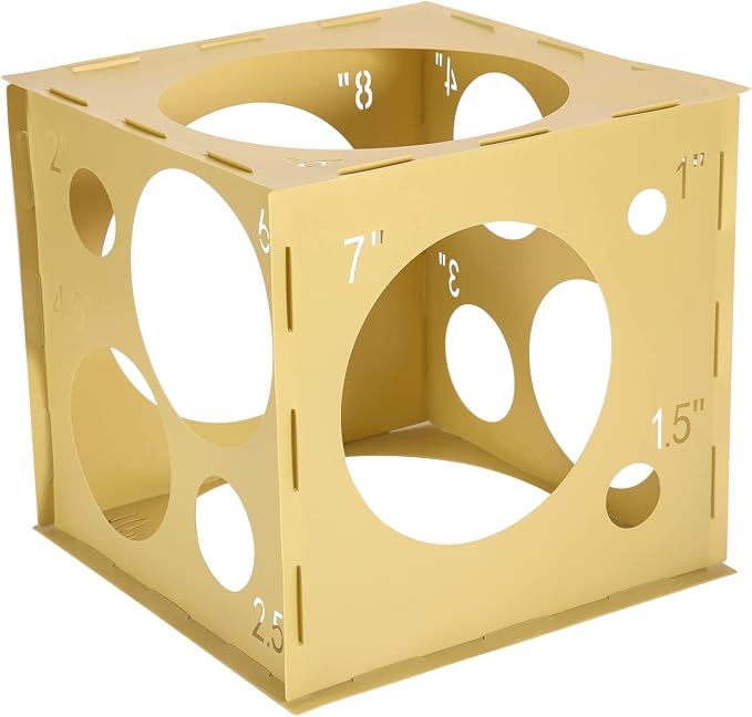 Pllieay 14 Holes Balloon Sizer Box Cube, 1-10 Inch Balloon Measurement Box | by Pllieay