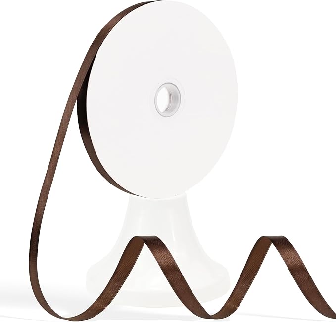 Brown Ribbon 3/8 Inch 120 Yards, Satin Ribbon by Unknown