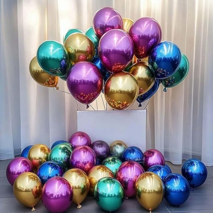 300 Pcs Metallic Chrome Balloons 12 Inch Colorful Party Balloon - Image 5