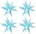 50pcs Iridescent Blue 26' Water Drop Foil Cone Mylar Balloons Holographic Blue by Enimapod