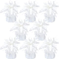 8 Pcs White Metallic Balloon Weights Holder Anchors Balloon Holder Weights by ZCYSRLQIN
