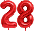 40 Inch Red 28 Balloons Giant Number 28 Balloons Red 28 Birthday Balloons 28th by LHOAVWE