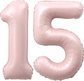 40 Inch Light Pink Number 15 Balloon 0-9 15th Foil Big Giant | Digital by SULALABOO