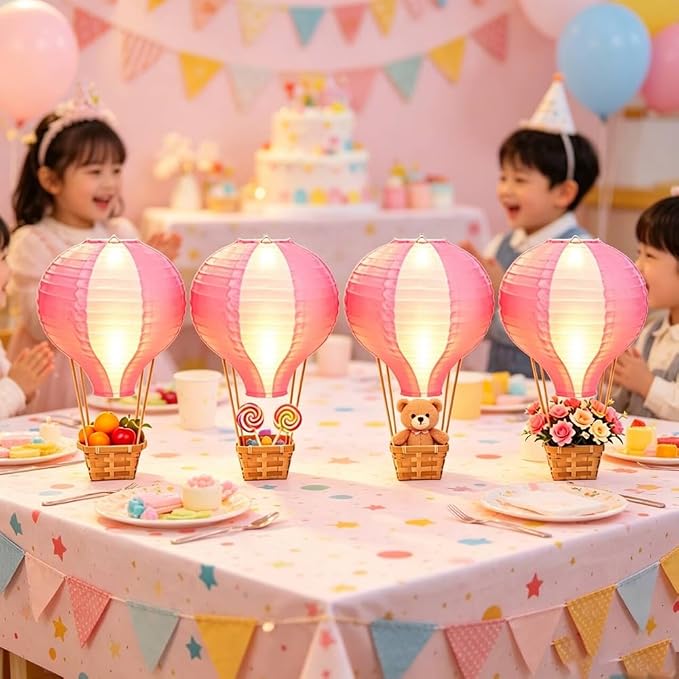 Palmhill 8 Sets 11.8" Hot Air Balloon Decorations Lanterns - Image 4