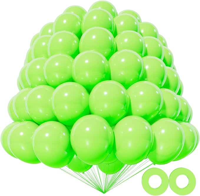 200pcs Light Green Balloons 5 Inch, Small Mini Latex Balloons by Kawkalsh