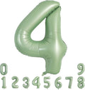 TONIFUL 40 Inch Sage Green Large Number 4 Balloon by TONIFUL