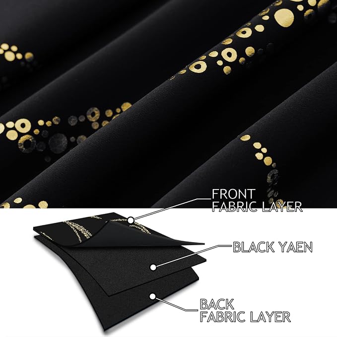 Yakamok Black Blackout Curtains - Image 4
