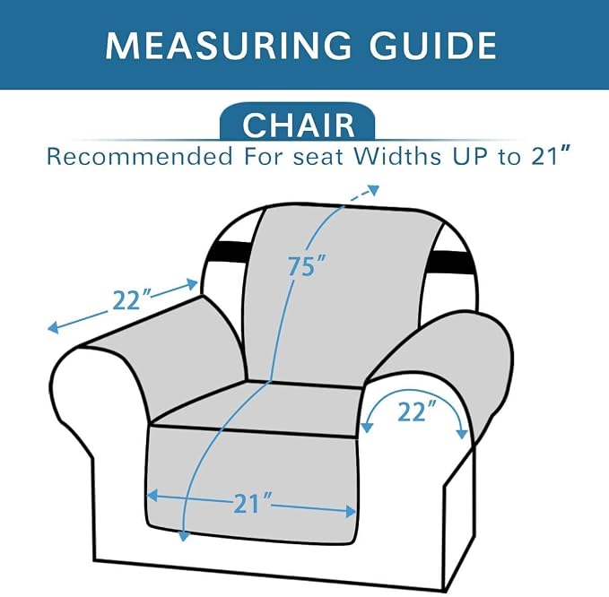H.VERSAILTEX Reversible Chair Cover Water Resistant Chair Couch Cover - Image 2