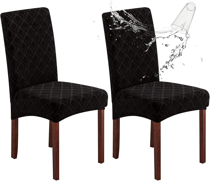Waterproof Dining Chair Covers Set of 2 Parsons Chair Slipcovers | Double by Genina