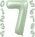 40 Inch Olive Green Number 7 Foil Balloon by TNCDJKPA