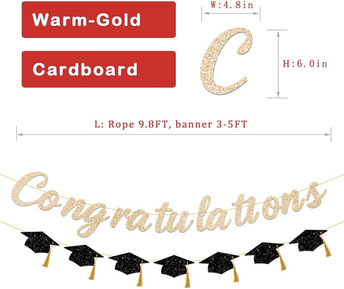 Mastered Graduation Congratulations Banner Party Decorations, 2026 Graduates - Image 4