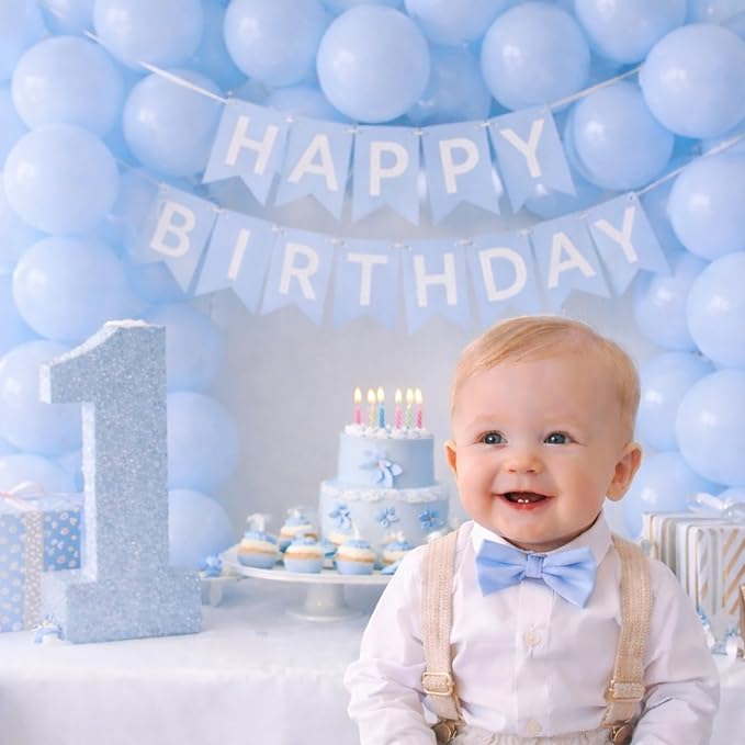 ZENO Light Blue Balloons 50pcs 12 Inch Helium Grade Latex Balloons - Image 6