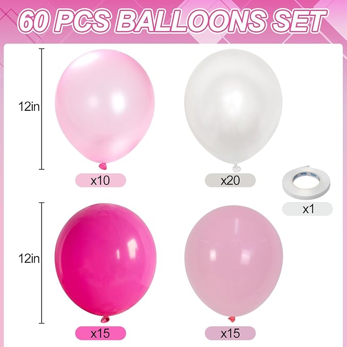 Pink and White Balloons - Image 2