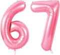 Number 67 Balloons for 67th Birthday Party Decorations, 0-100 Large No.67 by Joycard