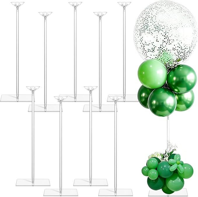 10 Pack Clear Acrylic Balloon Stands by Unknown