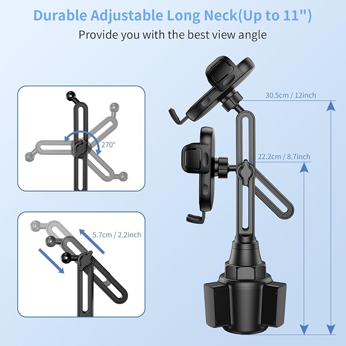 bokilino Cup Phone Mount for Car, Universal Cup Phone Cradle Holder - Image 5