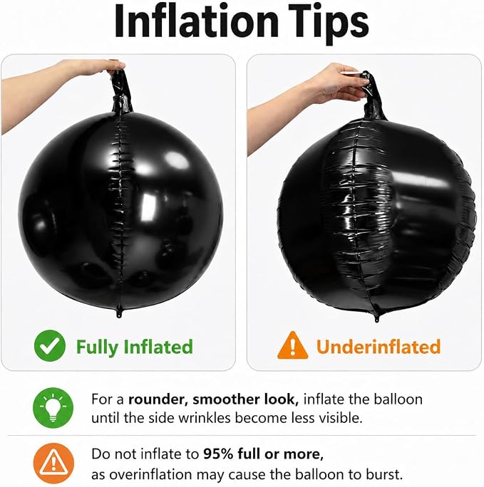 Emerald Green Black Round Foil Balloons - Image 3