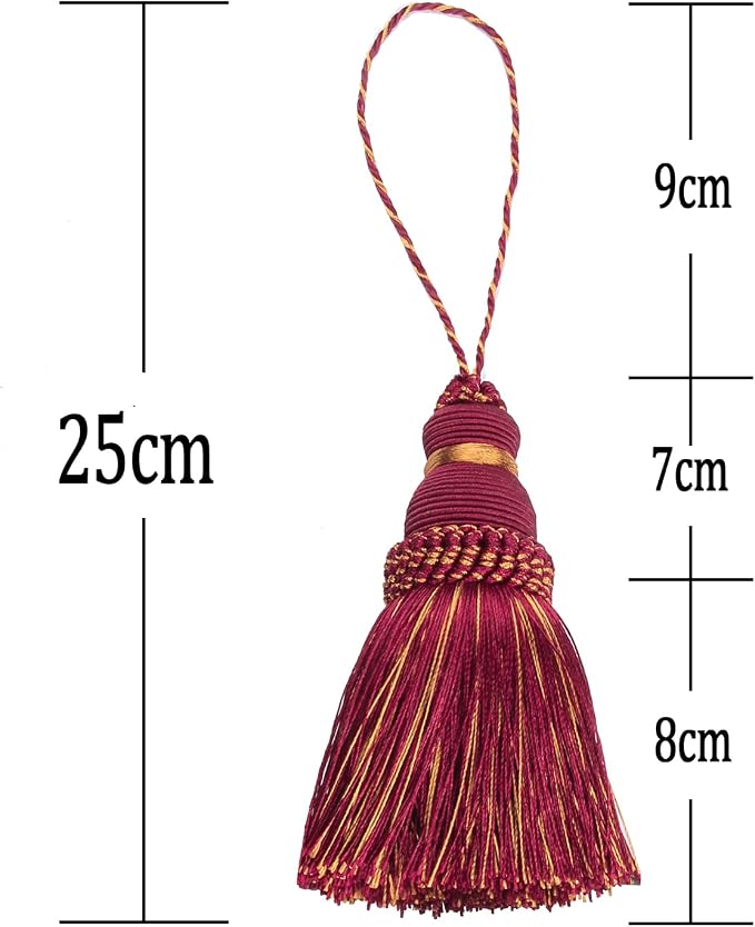 2Pcs Colorful Tassel Key Tassels DIY Accessories | 9.5 Inch Tassels - Image 2