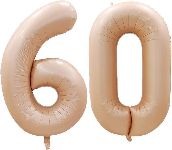 Number 60 Balloons for 60th Birthday Party Decorations, 42 Inch Jumbo Foil by GOER