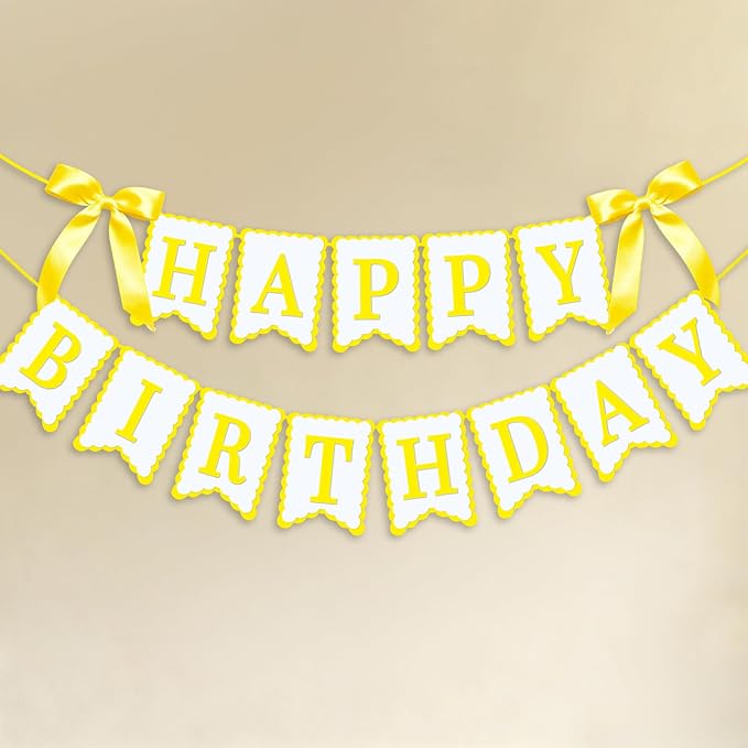 Bow Happy Birthday Banner for Bow Birthday Decorations Bows Garland for Women by JOTTING