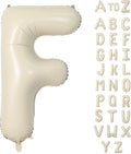 Biapian 40 Inch Letter F Balloons, Giant Cream F Foil Balloon, Big Single by BIAPIAN