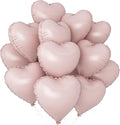 Baby Pink Heart Balloons, 18Inch Pastel Pink Helium Polyester Film Balloon by Adorely