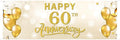 Large Happy 60th Anniversary Banner Sixty Themed Garden Backdrop Banner Company by WeBenison