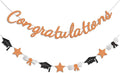 Congratulations Banner Orange and Black Graduation Decorations Class of 2026 by Vofrise