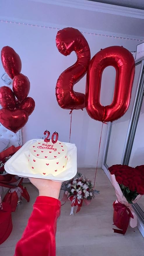 Numbers 19 Balloon 40Inch Red Balloons - Image 2