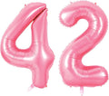 Number 42 Balloons for 42nd Birthday Party Decorations, 0-100 Large No.42 by Joycard