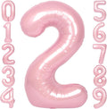 SUWEN 40 Inch Pink Large 2 Number Balloons Big Foil Helium Number Balloons 0-9 by SUWEN