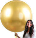 PartyWoo Metallic Gold Balloons 4pcs Chrome Gold Color 36 Inch | Balloons by PartyWoo