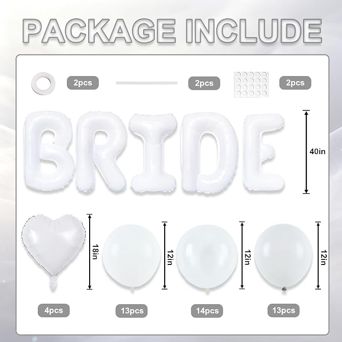 TONIFUL 40 Inch Giant Bride Balloon Bachelorette Party Decorations - Image 2