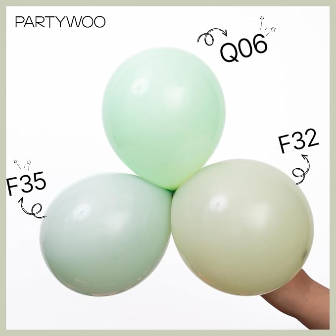 PartyWoo Light Green Balloons 50pcs Mint Pastel Peppermin Green Color | 5 Inch - Image 5