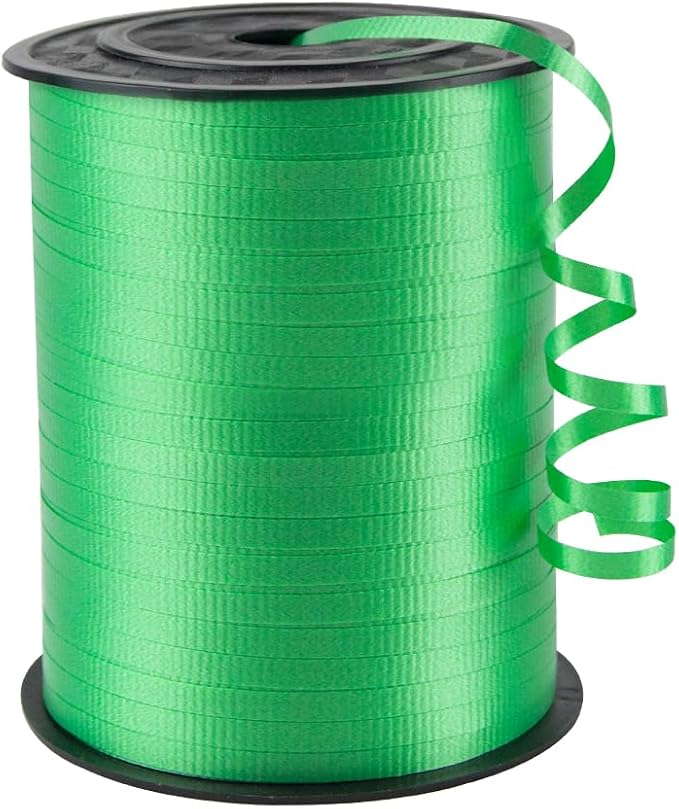 Green Crimped Curling Ribbon, 1/5" Wide x 500 Yards Christmas Curling Ribbons by KMERLIFE