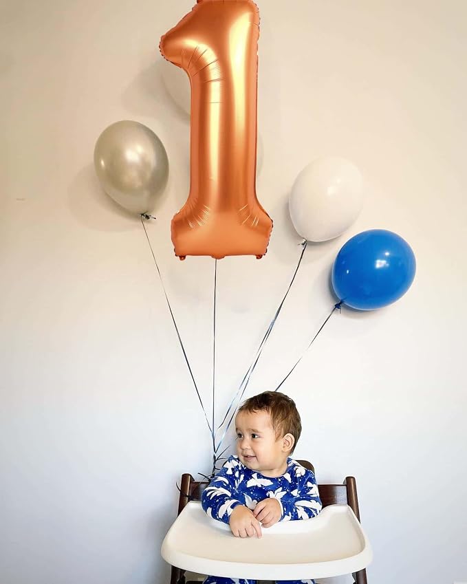 4 Balloon - Orange Birthday Number Balloons, 40 Inch Decorations Men Women | - Image 2