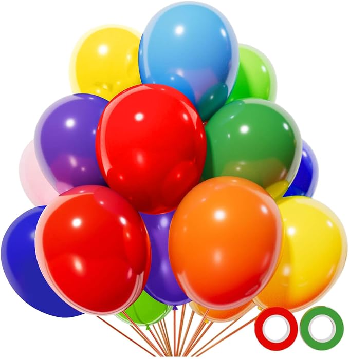 KUULBELA Rainbow Balloons 110 Pack 12 Inch Assorted Color Ballons Helium Latex by KUULBELAballoons