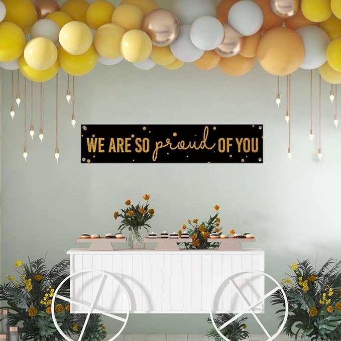Graduation Banner, We Are So Proud of You Banner Decor, Heartfelt Celebration - Image 4