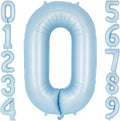 Light Blue Number 0 Balloon, 40 Inch Big Large Foil Number Balloons, Giant by AIQINHU