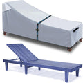 Patio Chaise Lounge Cover with Handles, Outdoor Lounge Chair Cover Waterproof UV Resistant, Patio Furniture Covers with Air Vent (76L x 32W x 32H) inch