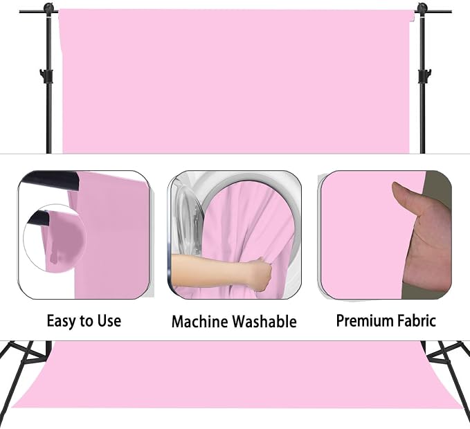 Pink Photography Backdrop for Photoshoot, Fabric 10x20ft | Versatile Studio - Image 6