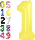 Number 0 Balloons 40 Inch Yellow by Argthjy