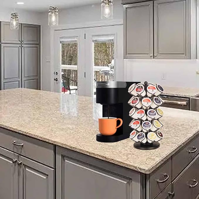 K Cup Holder, Coffee Pod Holder Storage Organizer Stand, 40 Pods Carousel | K - Image 5