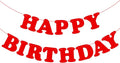 Red Happy Birthday Banner Sign Birthday Party Supplies Party Background by Adecortalk