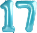 Pearl Blue 17 Number Balloon by Upgesy