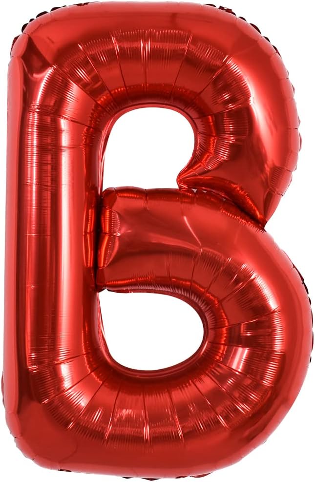 TONIFUL 40 Inch Large Bright Red Letter Balloons A-Z, Giant Jumbo Helium Foil by TONIFUL