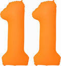 Orange Birthday Number 11 Balloon 40IN Fluorescent Orange 11 Balloon | by YOIOZAIZAI